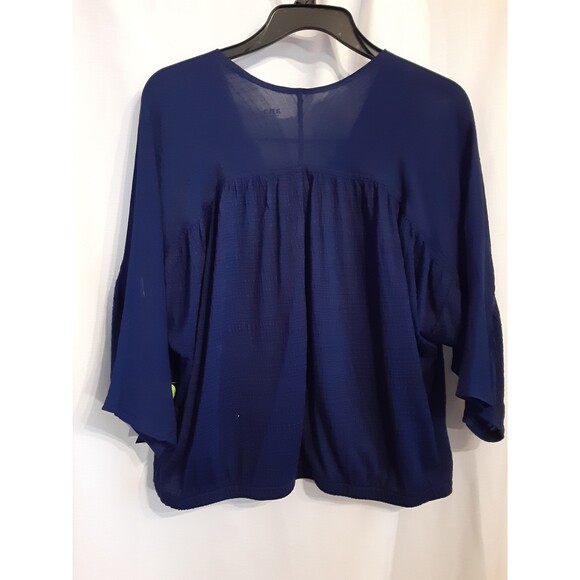 A New Approach (ana) New with Tags Navy Pull Over Blouse Top Size Medium - Picture 2 of 7